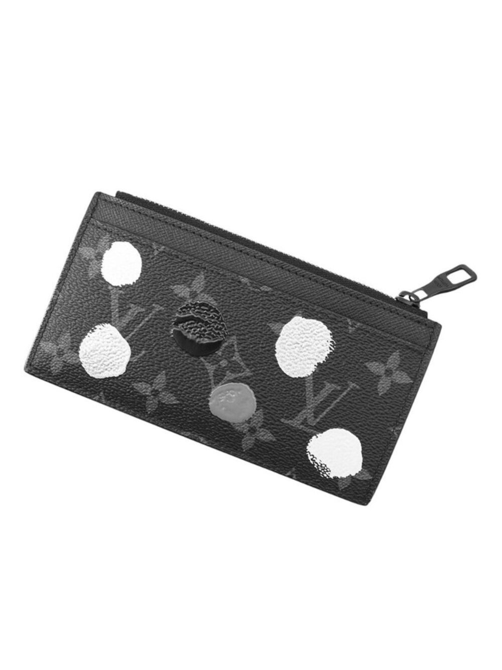 Louis Vuitton Card Case Monogram Eclipse LV YK Coin Holder Yayoi Kusama Black